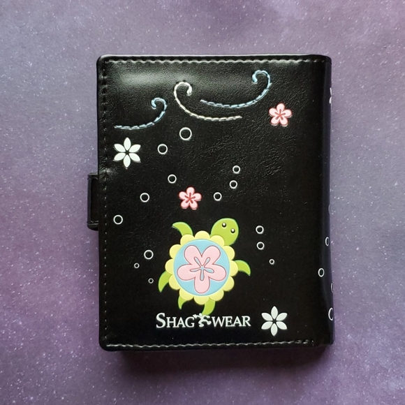 Sea Turtle Wallet - Black Vegan Leather NWT - Shagwear - Picture 2 of 7